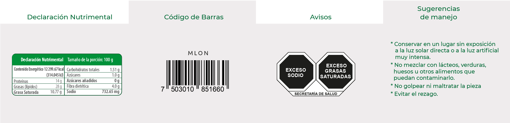 Informacion Longaniza de Cerdo