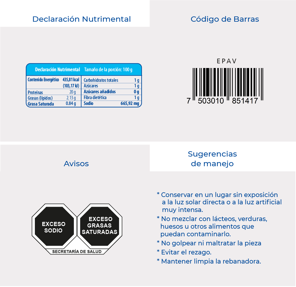Informacion Embutido de Pavo
