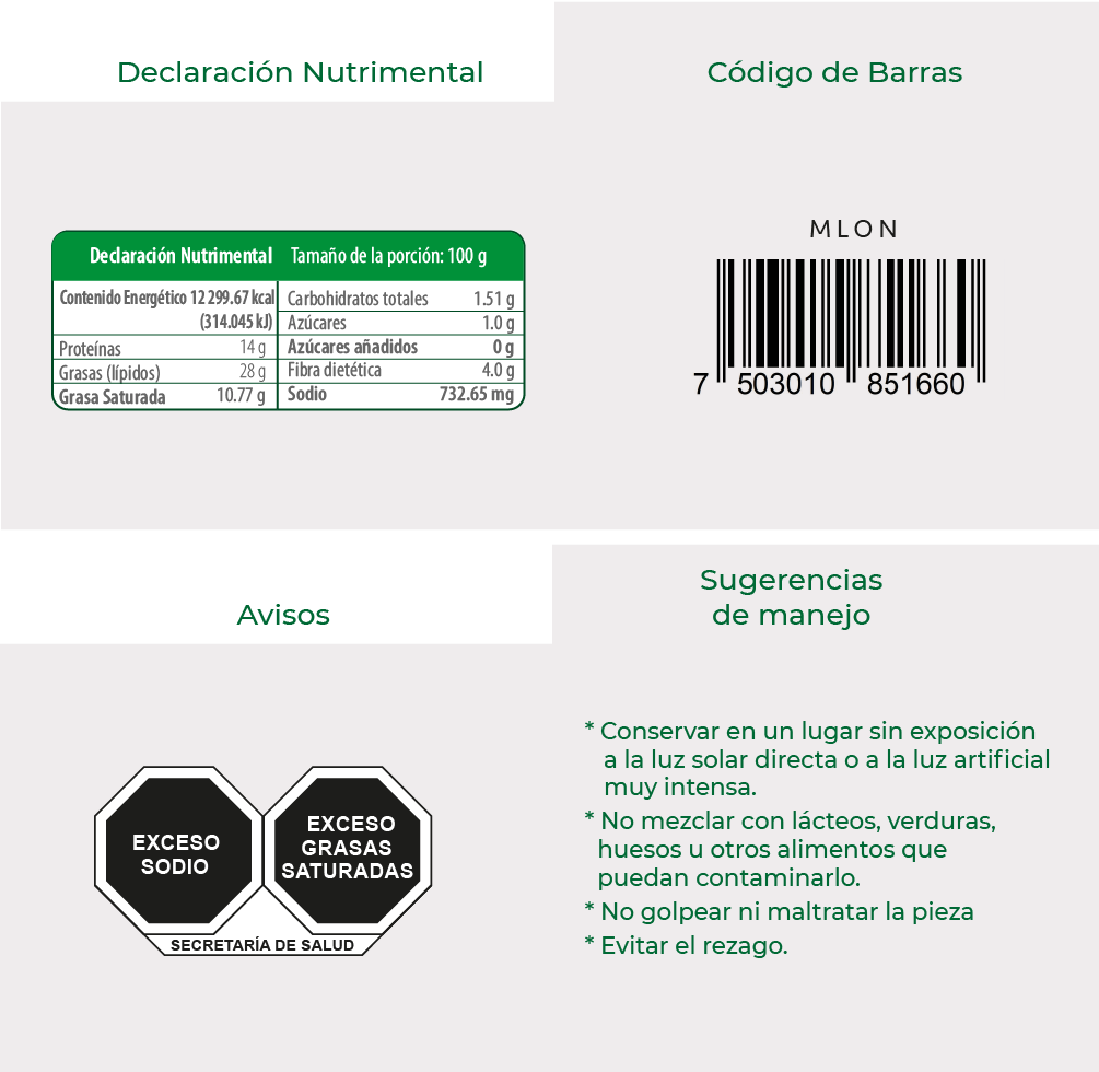 Informacion Longaniza de Cerdo